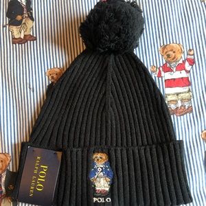 Polo bear knit hat